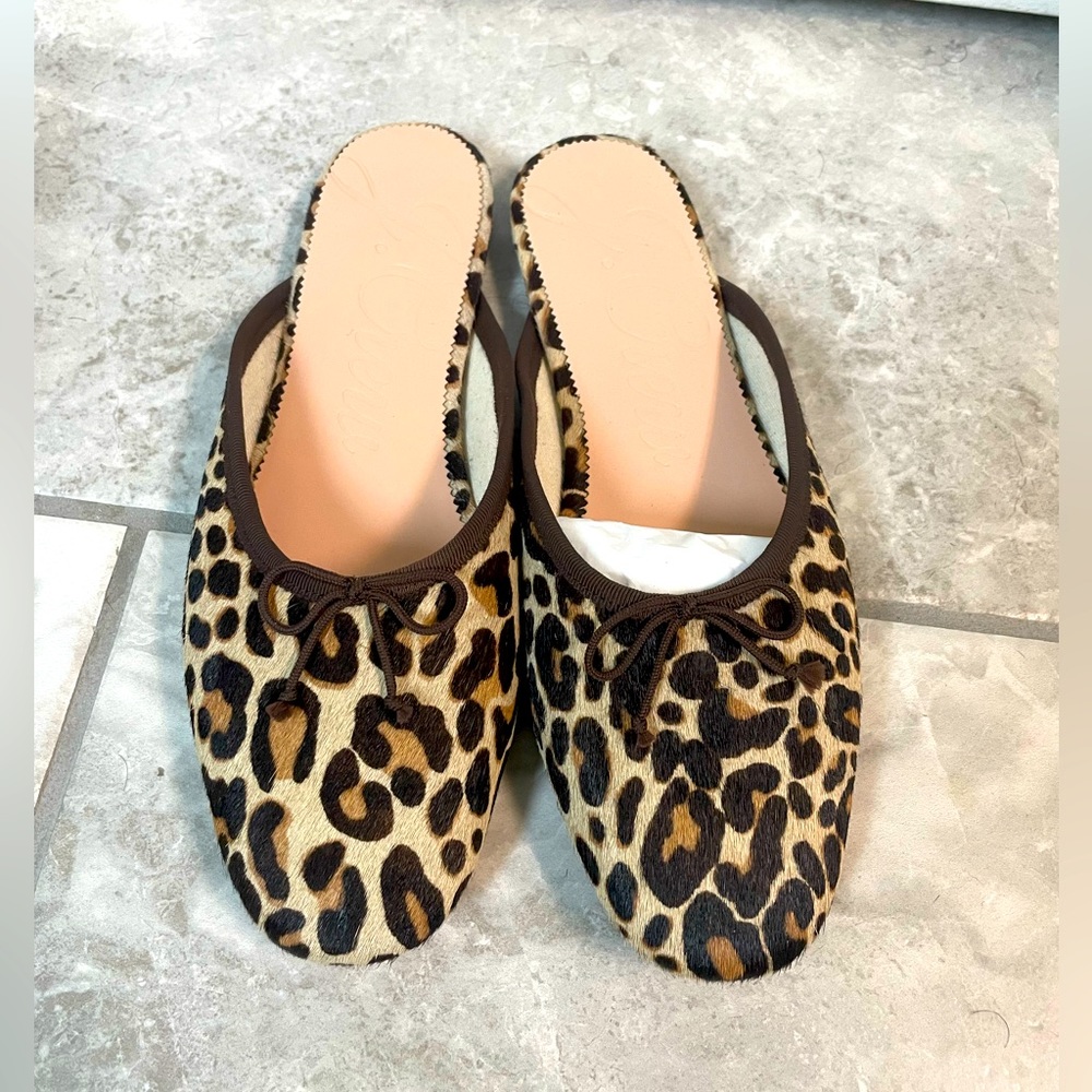 NWT J Crew leopard flats, never worn